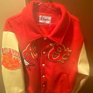 Red Alanta Varsity jacket